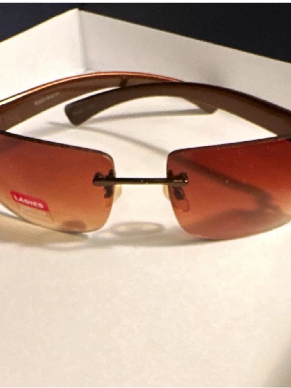 Men's Rimless Sunglasses with Brown Gradient Lenses
